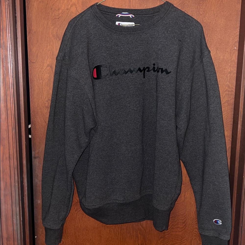 Champion Dark Gray Crewneck Sweatshirt- medium mens